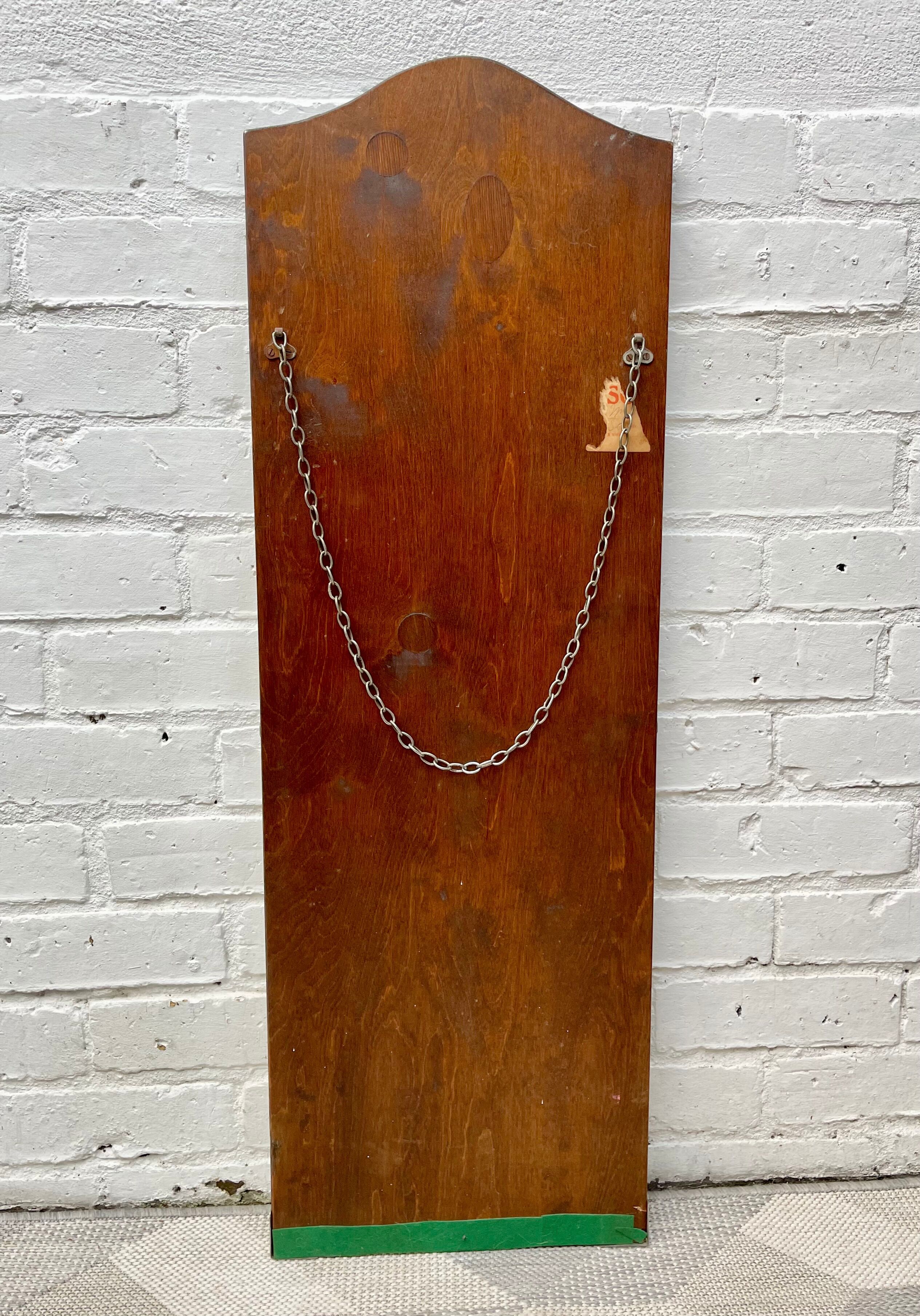 Vintage wall mirror with bevelled glass