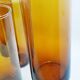6 grands verres en ambre soufflé bouche