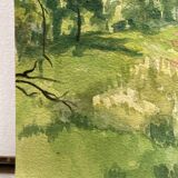 Watercolor vintage landscape