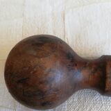 Boule de rampe d'escalier ancienne en bois tourné