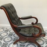 Pair of chesterfield style armchairs