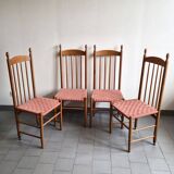 Set of 4 vintage 1980s "Racine" chairs for Roche-Bobois