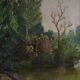 Spanish landscape painting signed C. Coll 1883
