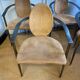 Lot de 6 chaises en métal cuivré et Nubuck de Starck pour Belgo Chrom