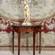 Half-moon console in walnut period Louis XVI around 1770