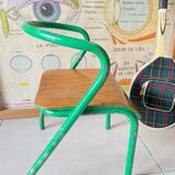Vintage child school chair Jacques Hitier