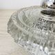 Thick Structured Ice Glass Wall Light Flush Mount by Peill & Putzler , 1970