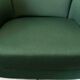 Fauteuil sen tissu vert foncé années 60