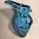 Former pitcher ewer ceramic blue & black vintage