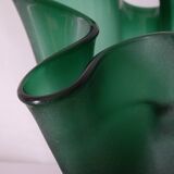 Vintage Italian blown glass handkerchief vase