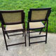 Pair of folding chairs, cane, 70s