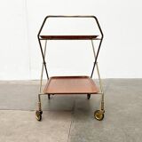 Mid-Century Teak and Metal Folding Bar by Silva Denmark, 1960s