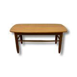 Solid oak coffee table, French work, 1960s