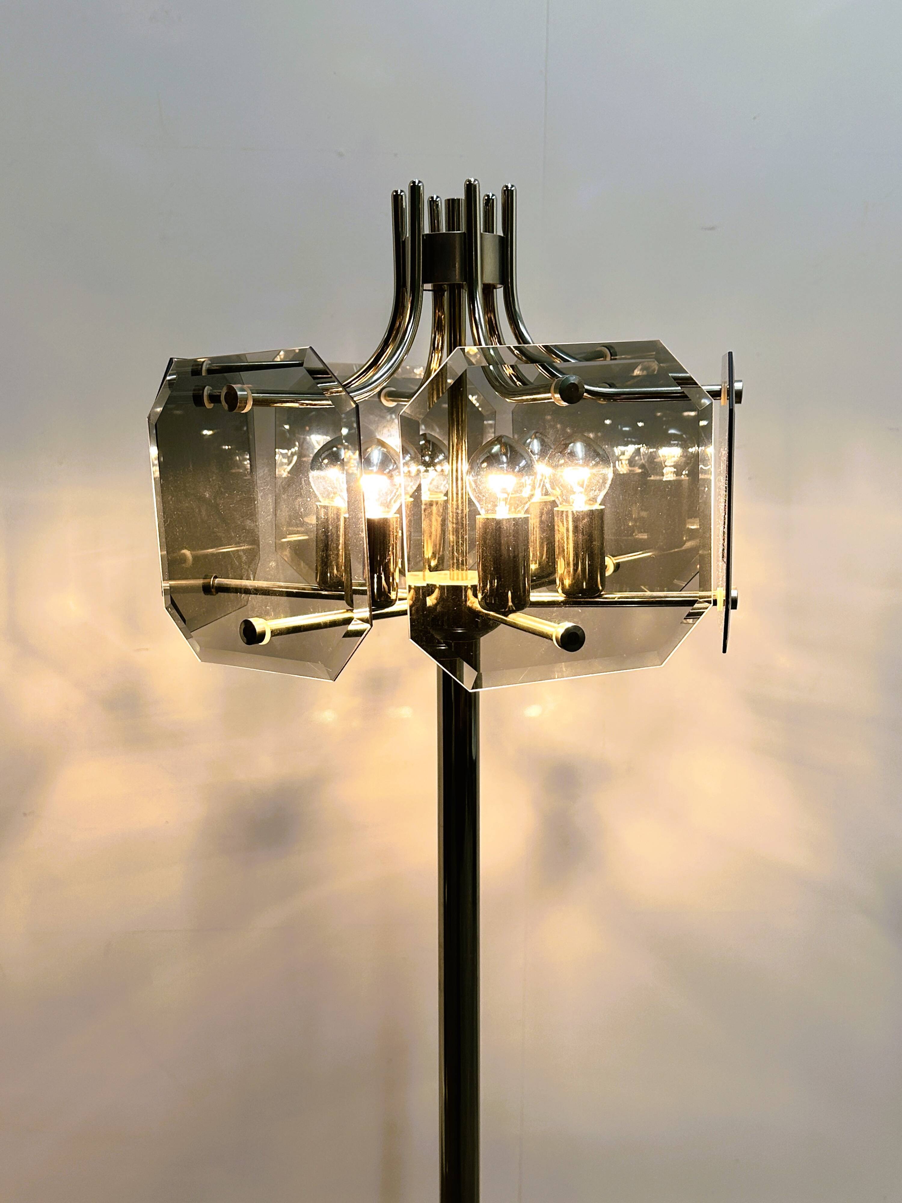 Vintage Luigi Colani Chrome Floor Lamp from the 70s.
