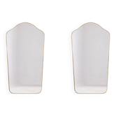 Pair of mirrors in the shape of "gendarme's hat". 1970s.