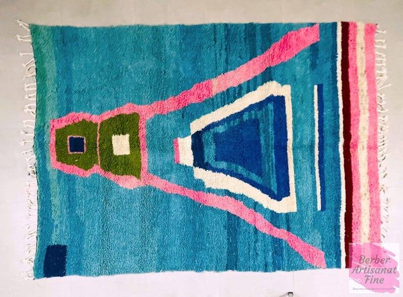 Handmade Moroccan beni ourain rug size 150 x 250 cm