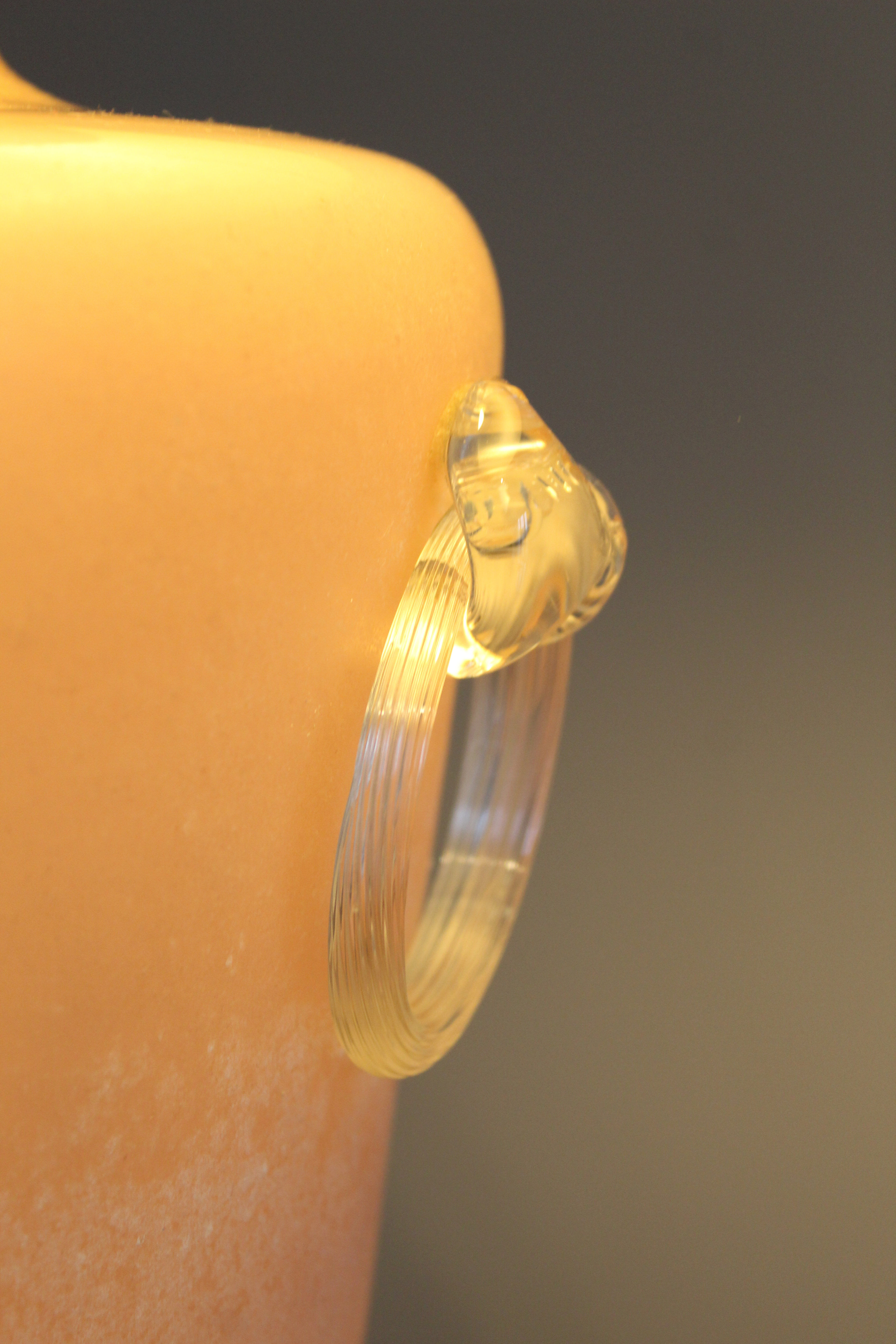 Murano glass table lamp, very particular pink color, Italia 1950s