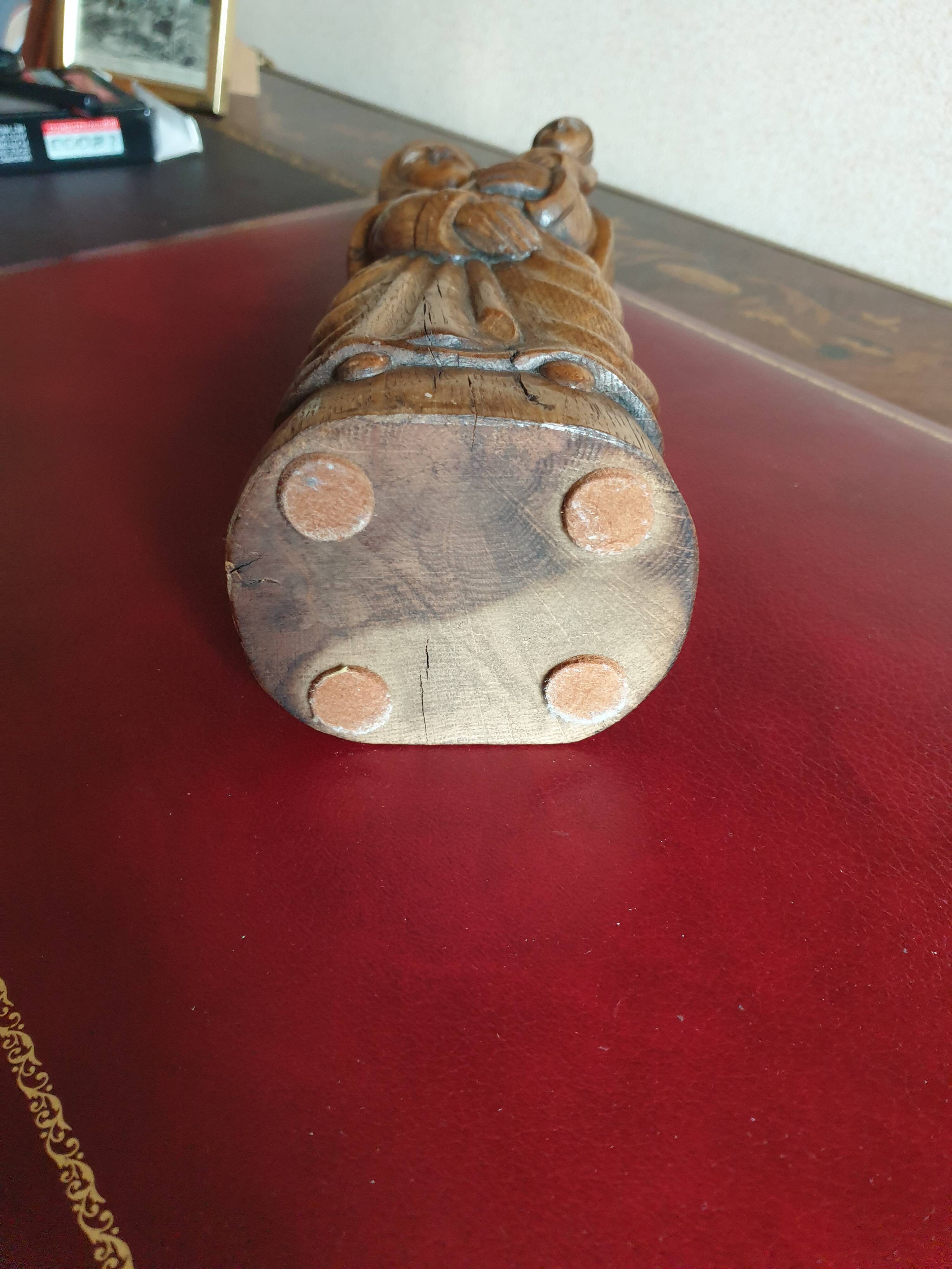 Holy Virgin and Child in wood 31 cm popular art late 19th century early 20th century