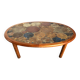 Mid-century Danish teak and tile Tue Poulsen coffee table by Haslev, 1960s