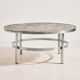 Table basse en acier avec plateau en pierre par Edel Hegedal pour L. Hjorth