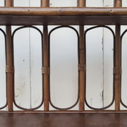 Bookcase bamboo and rattan shelves, Maugrion for Roche Bobois, 80s