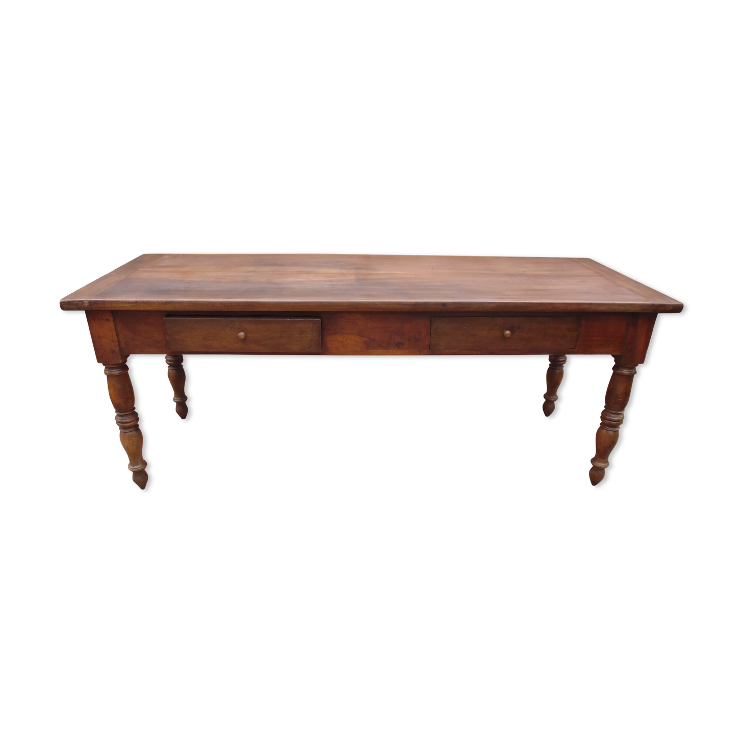 8-seater walnut farm table 199 cm 19th century