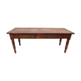 8-seater walnut farm table 199 cm 19th century