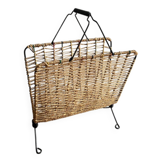 Scoubidou magazine rack / vintage rope