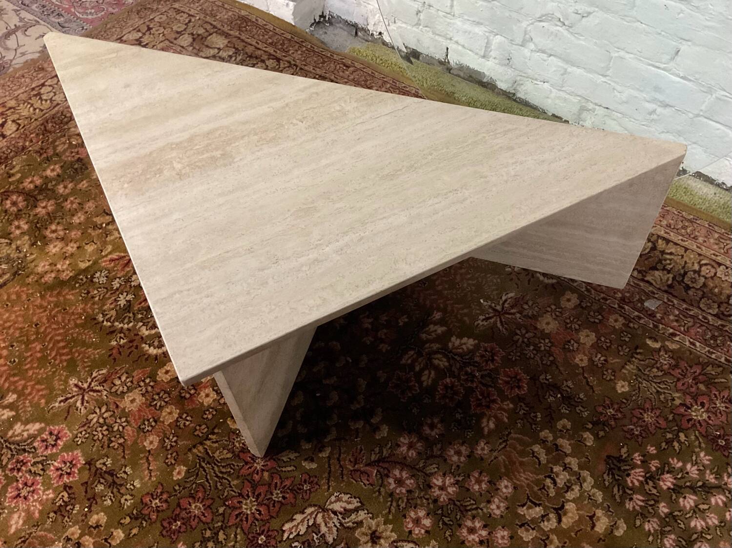 Travertine coffee table