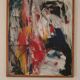 Original Swedish Oil on Canvas – “Abstract” by KB – Vintage & Framed  49 ×