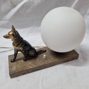 Art deco dog ball lamp, 1930