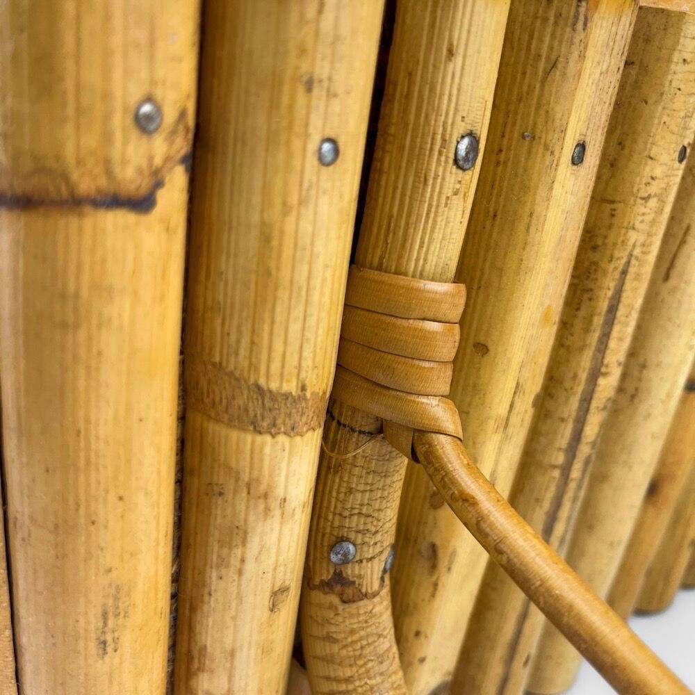 Bamboo and rattan coat racks 50s