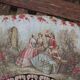 Vintage decorative fan signed JR Romano and J. Blay – Gallant Scenes