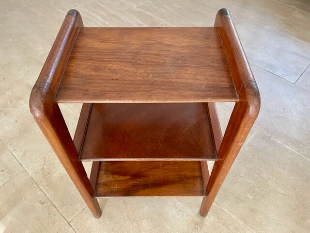 Teak sofa end table 1950 France