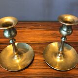 Pair of brass candlesticks