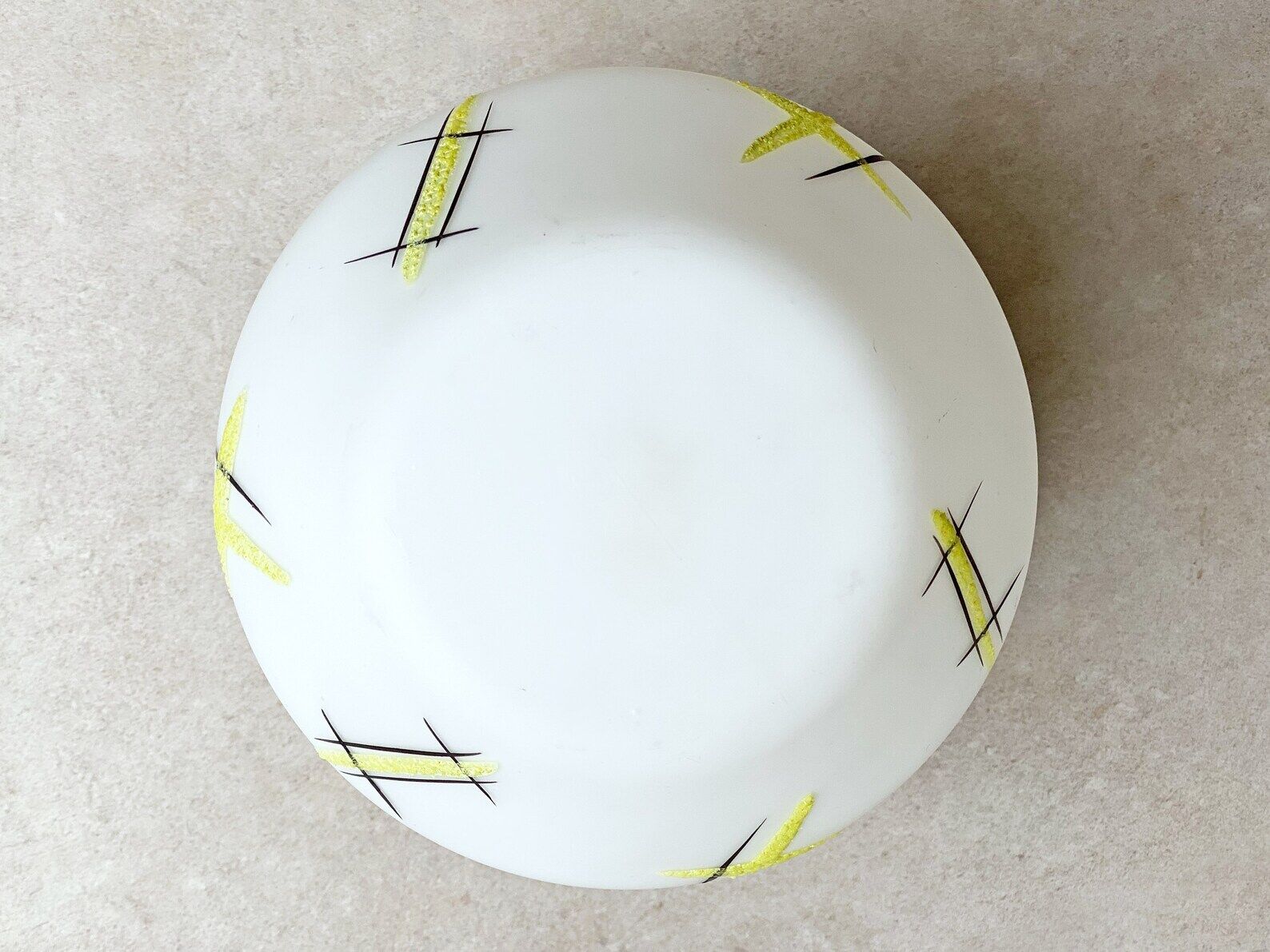 Mid Century milk glass flush mount ceiling lamp