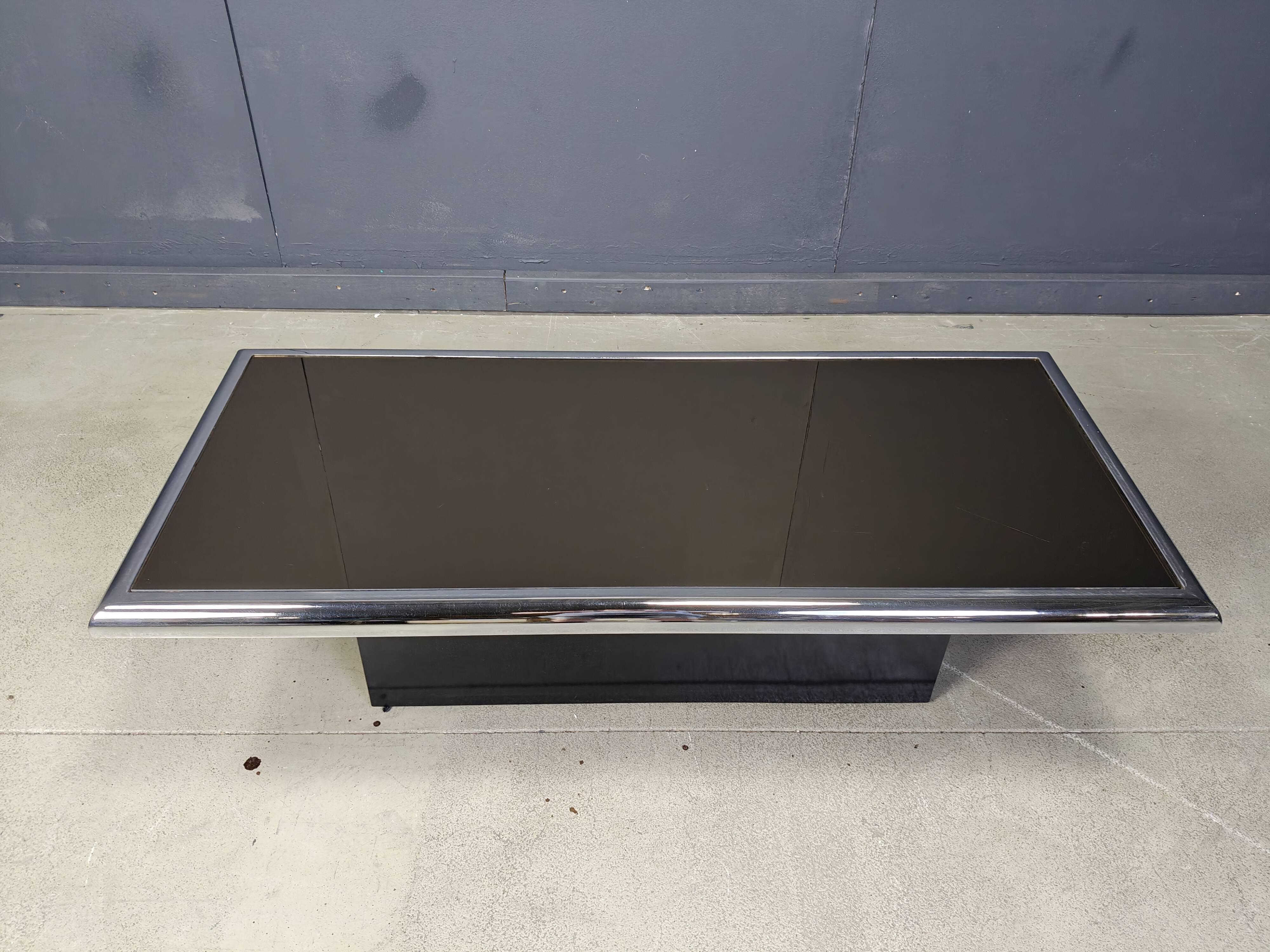 Vintage chromed coffee table, 1970s