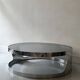 Italian round coffee table in chromed metal & smoked glass, 1970s design