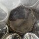 Vintage 1970s plexiglass handkerchief vase