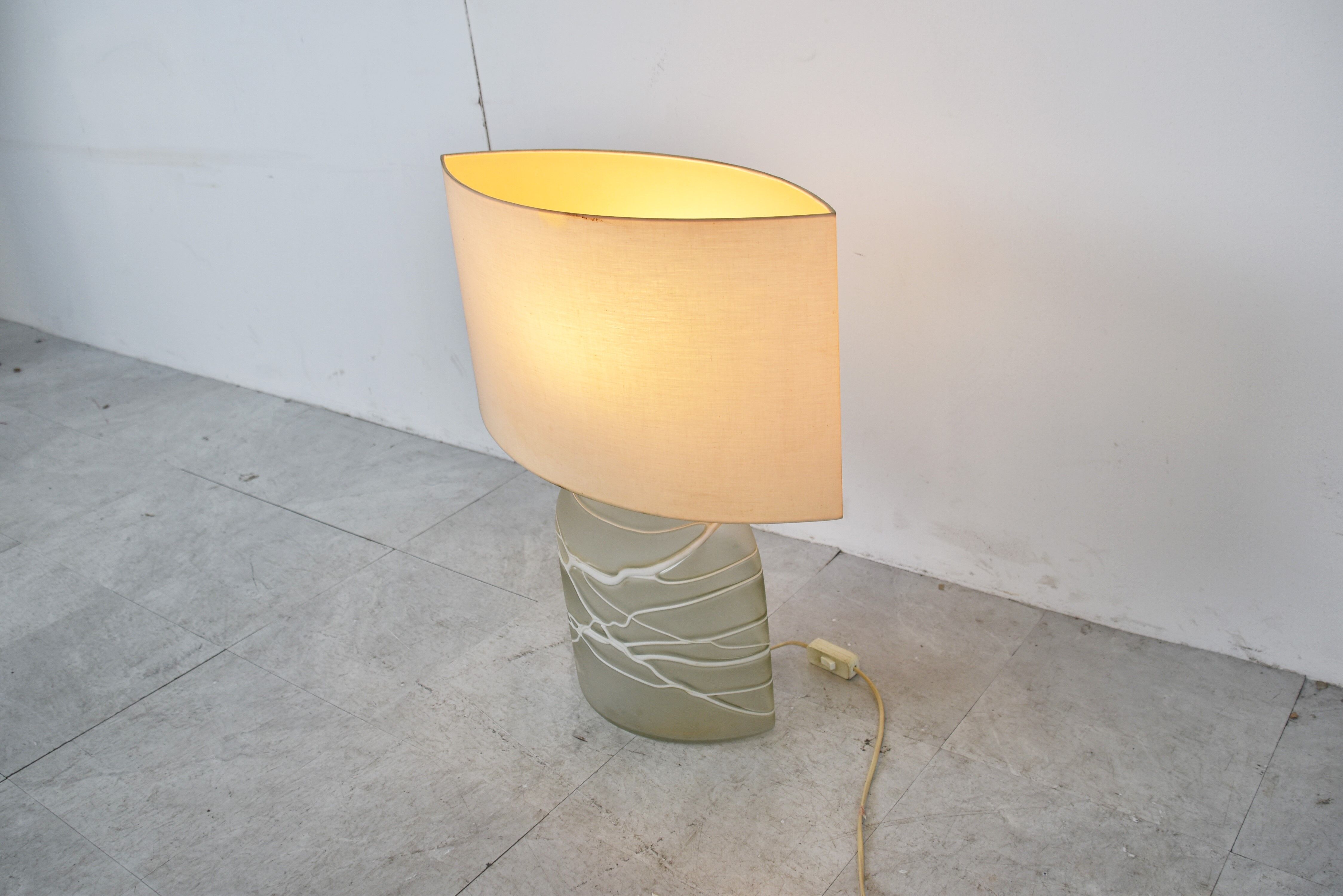 Glass table lamp by Peil and Putzler, 1960s