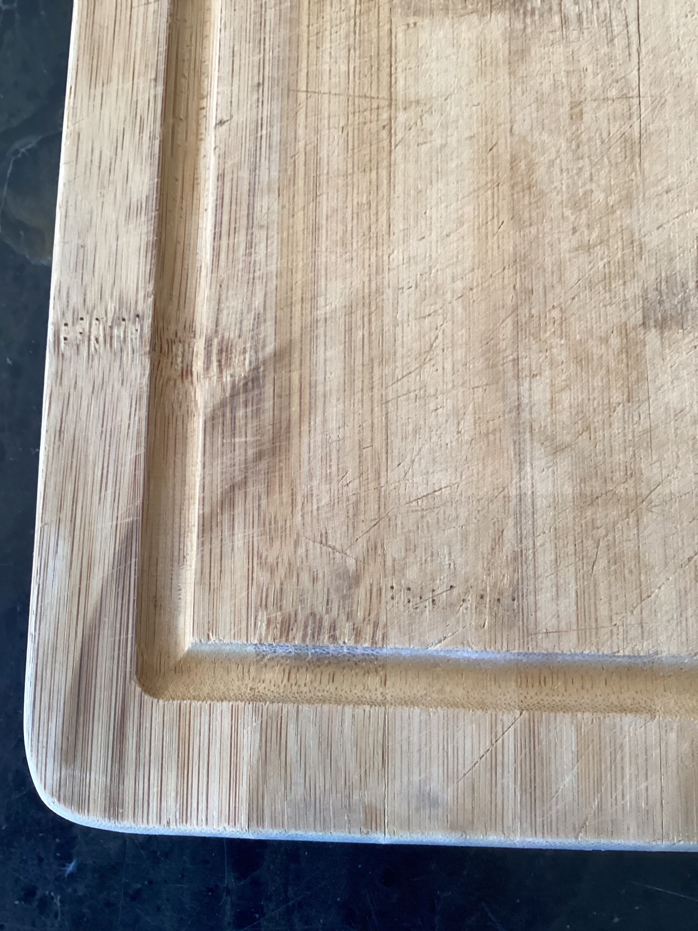 Clear wood cutting board