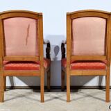 Pair of Cherry Wood Armchairs, Louis Philippe Period – 1st Part 19th