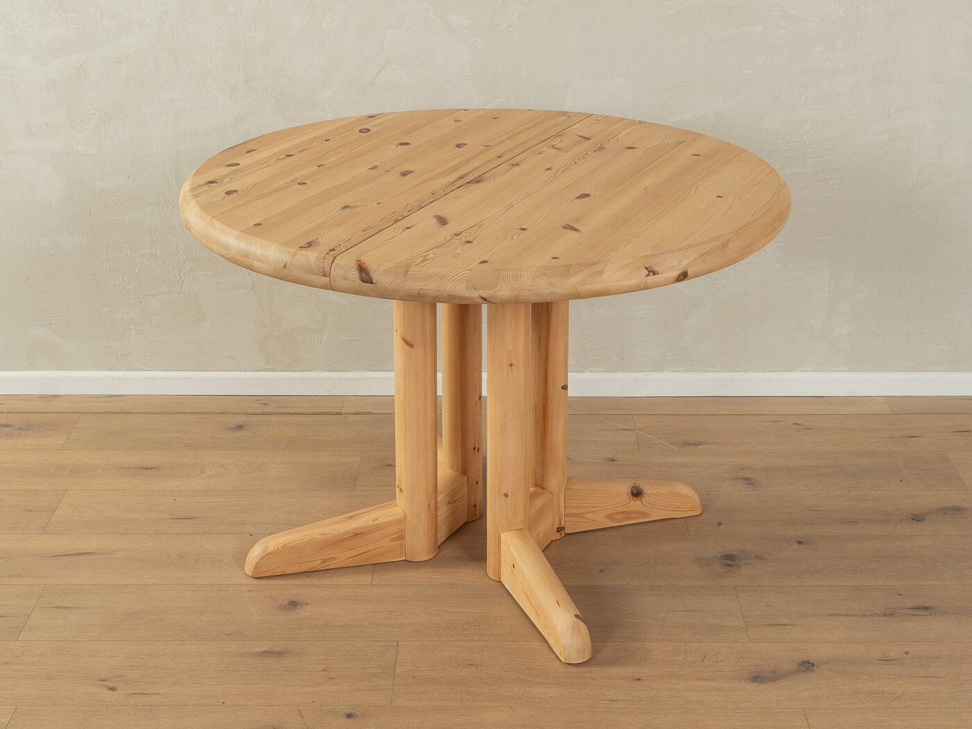 Classic Dining Table from the 1970s, solid pine wood