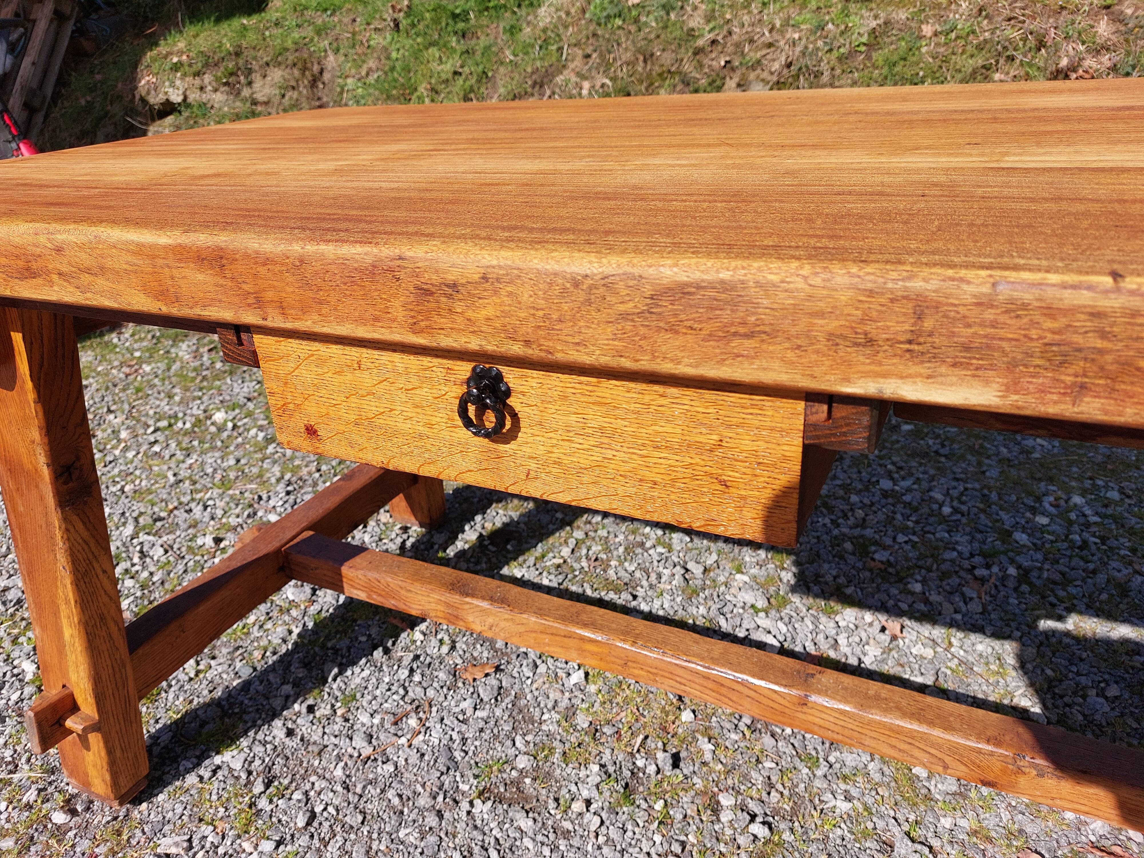 farm table with extensions, solid wood