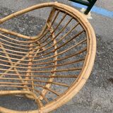 Pair of antique rattan armchairs