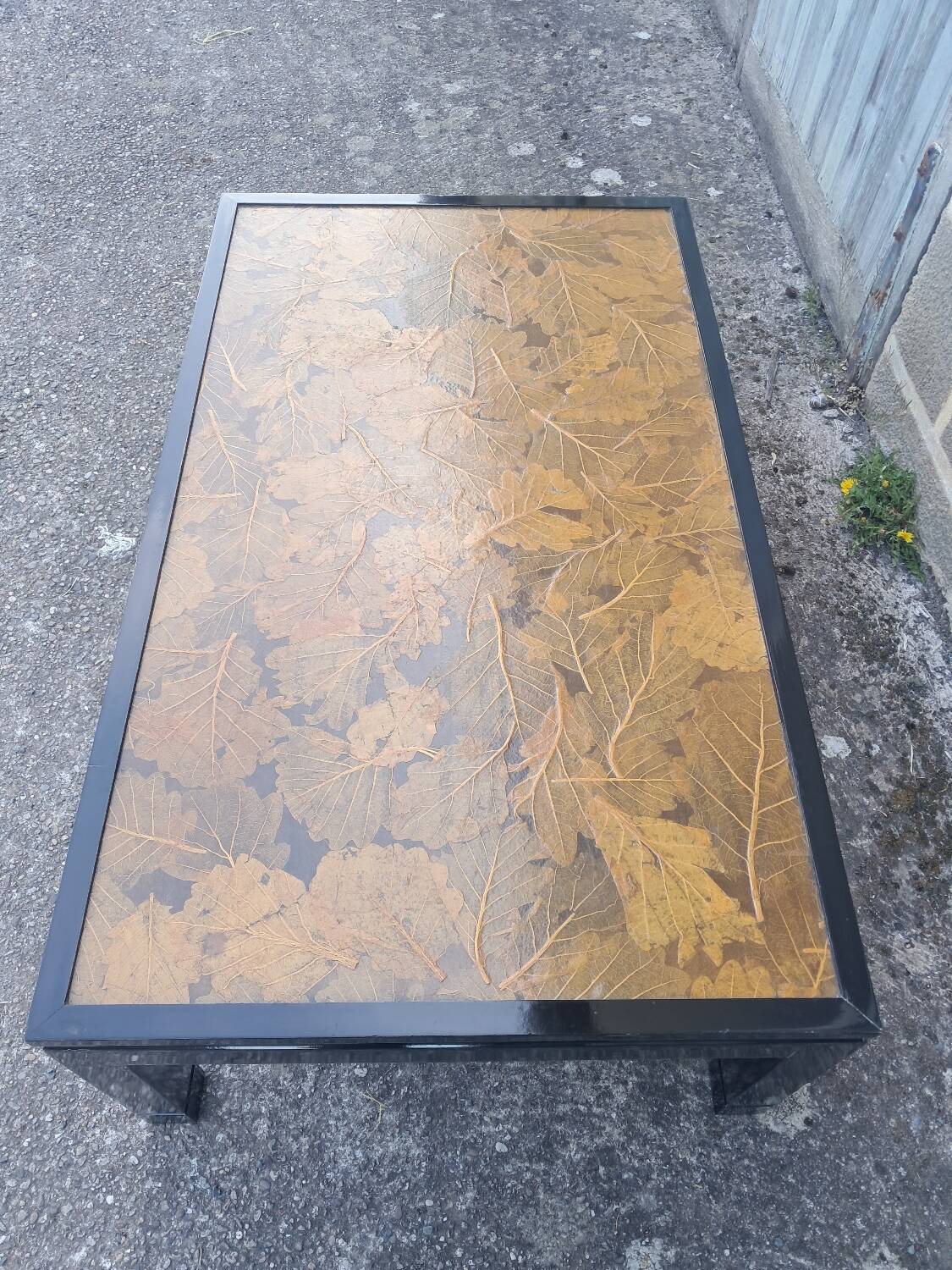 Glossy black coffee table