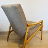 Fully restored Mid Century Armchair by Jiri Jiroutek from Czechoslovakia