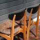Chaises retapissées x2, années 60