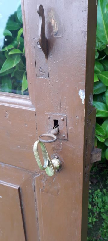 Porte vitrée H186,5xL98,5 de communication moulurée