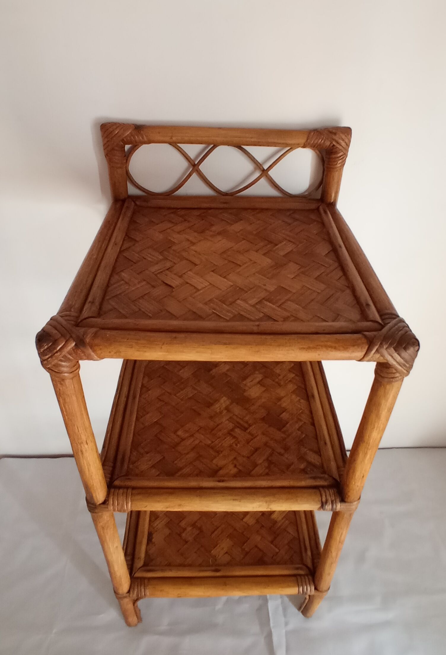 Vintage rattan shelf